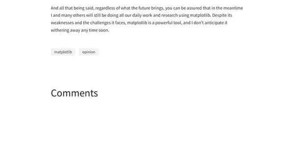 Matplotlib and the Future of Visualization in Python