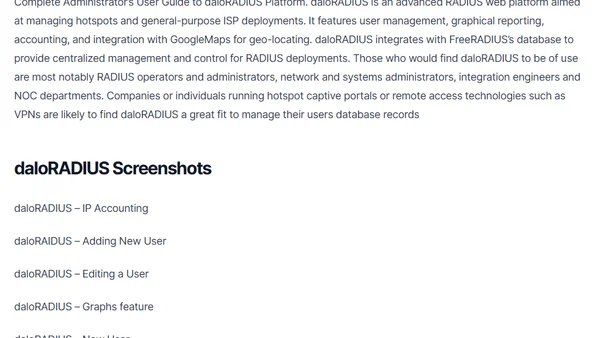 About daloRADIUS - January 2013 update