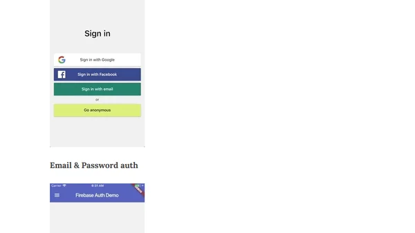 Flutter & Firebase: Reference Authentication Demo