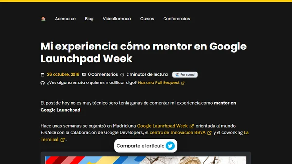 Mi experiencia cómo mentor en Google Launchpad Week