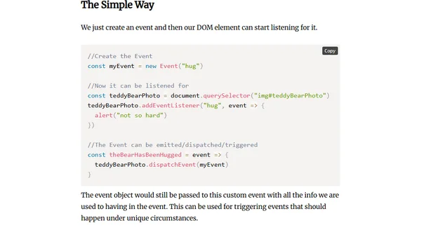 Javascript Events - In the Browser and Node