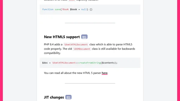 What's new in PHP 8.4
