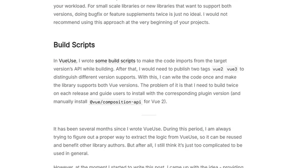 Make Libraries Working with Vue 2 and 3