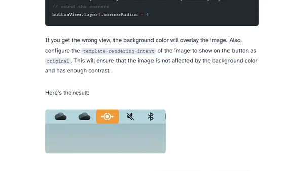 Add background color to menu bar icon in macOS