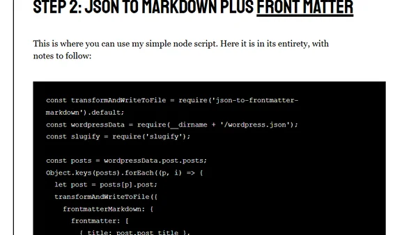From Wordpress To Eleventy With Ease