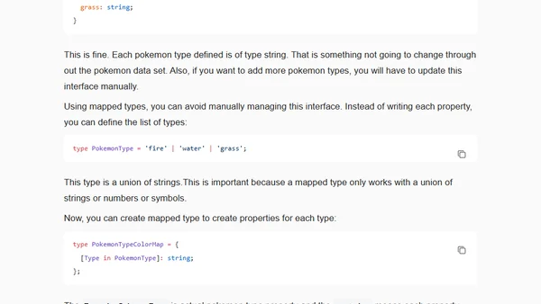 Mapped types in TypeScript