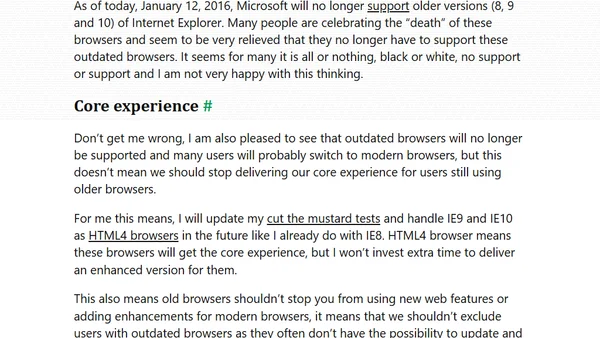 The death IE8, IE9 and IE10