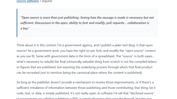 Open source, not just software anymore