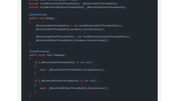 Disabling thread safety check in Entity Framework