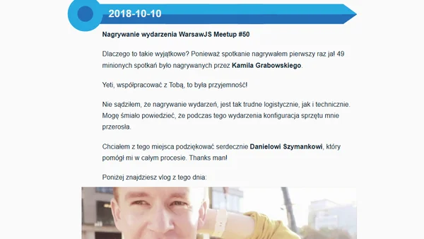 Dziękuję WarsawJS 💛