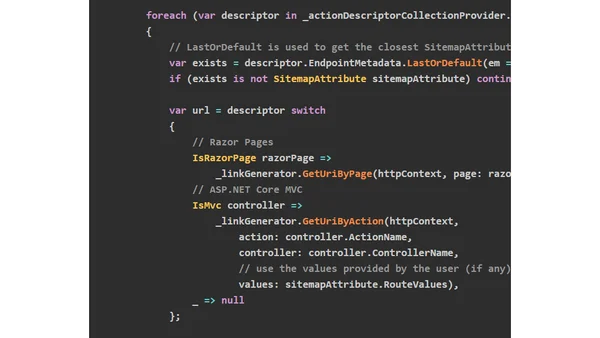 Generate Sitemaps for All of ASP.NET Core