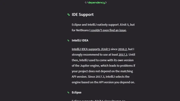 JUnit 5 Setup in IntelliJ, Eclipse, Maven, and Gradle