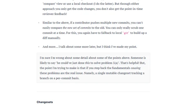 Reorient GitHub Pull Requests Around Changesets