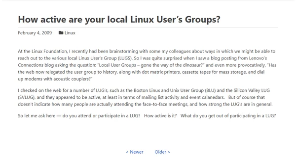 How active are your local Linux User’s Groups?