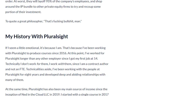 Pluralsight Problems