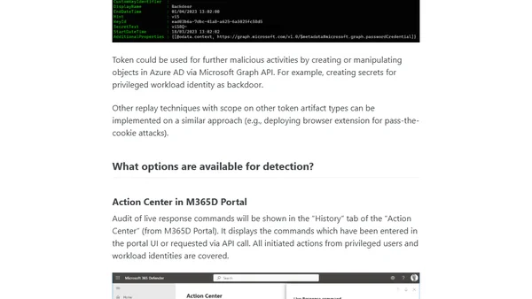 Abuse and Detection of M365D Live Response for privilege escalation on Control Plane (Tier0) assets