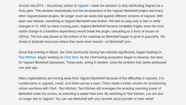 The future of Vagrant Berkshelf
