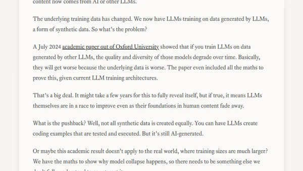 Is AI Model Collapse Inevitable?