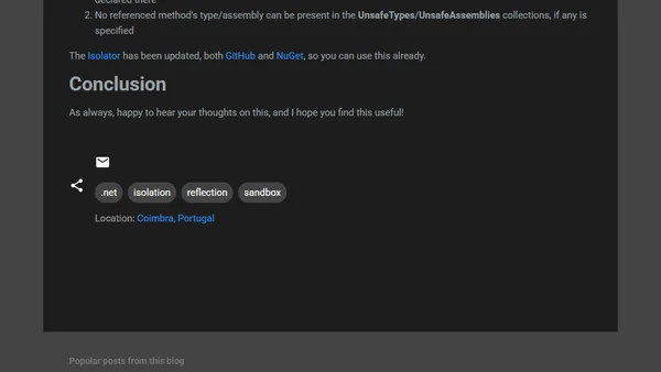 Isolator with References Scanning