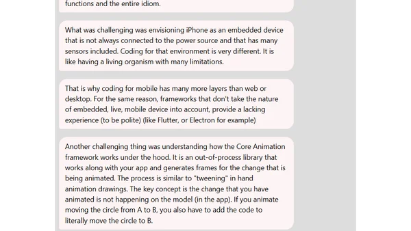 iOS Chat with Mihaela MJ