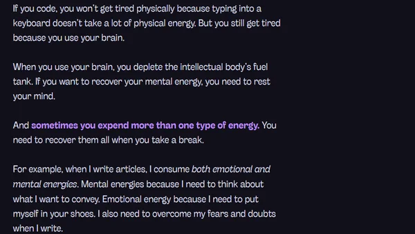 How to take a good break