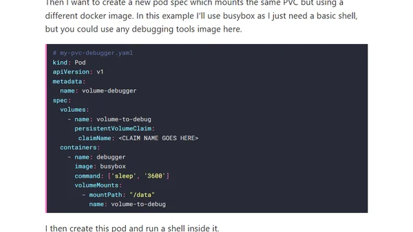 Debugging Kubernetes PVCs