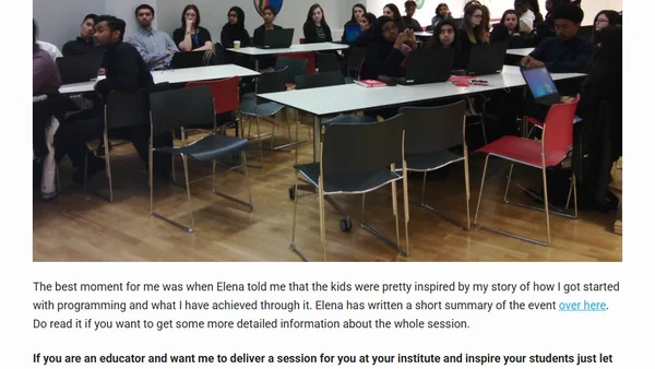 This Month I Inspired 40 Teens to Start Programming