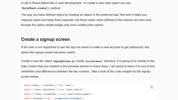 Chat app with React Native (Part 1) - Build reusable UI form elements using react-native-paper
