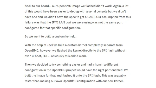 Tales from Firmware Camp