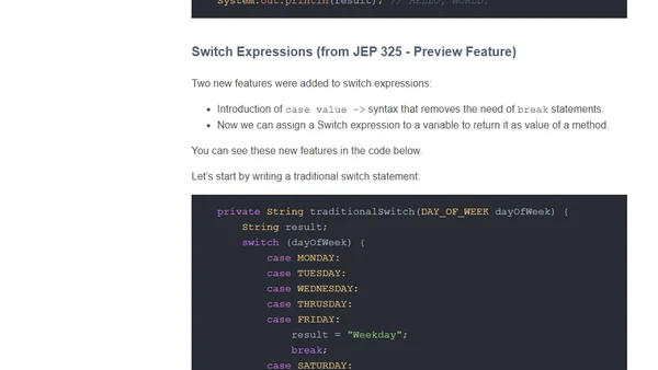 What is new in Java 12 (for Developers)
