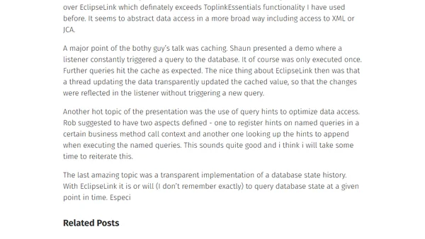 EclipseLink - High performance persistence for Spring