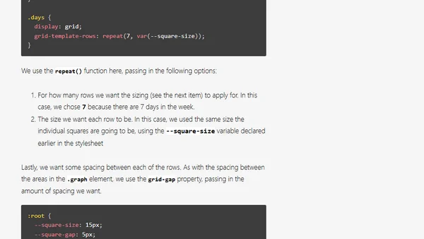 Recreating the GitHub Contribution Graph with CSS Grid Layout