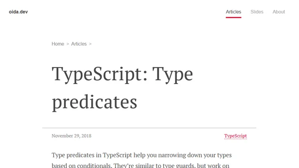 TypeScript: Type predicates