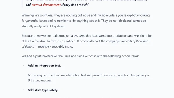We use type safety not on preference, but because we want to make money