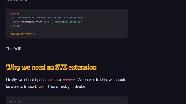 Rendering MDX in a Svelte component when using Astro