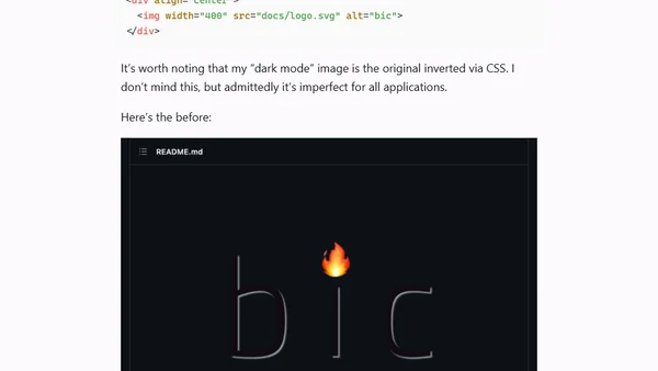 HOWTO: Dark Mode README Logo on GitHub