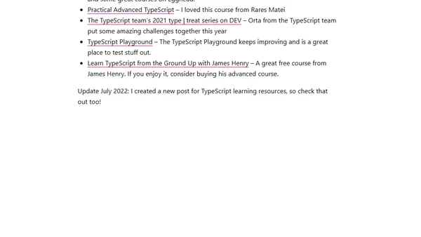 Frontend Developer Resources 2022