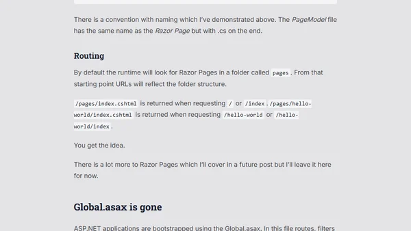 ASP.Net to ASP.Net Core 2 - 5 things to know