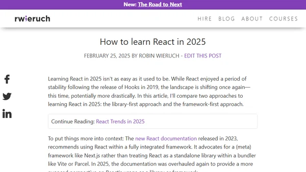 How to learn React in 2025