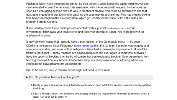 proxy.golang.org allows many Go packages to be silently broken
