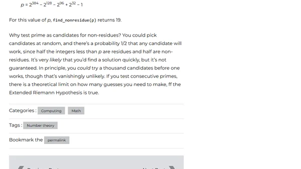 Finding a non-square mod p