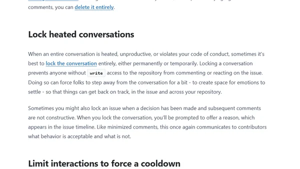 Moderating open source conversations to keep them productive