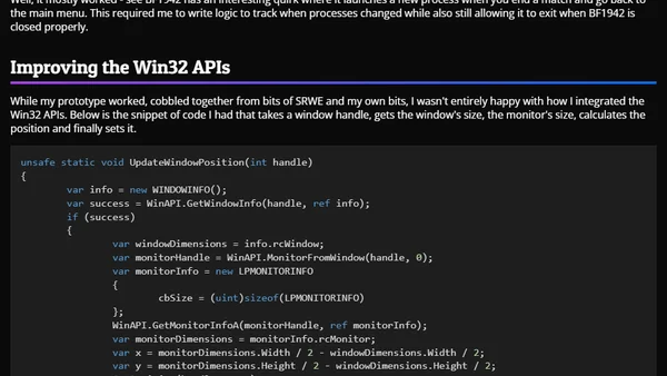 Fixing my BF1942 woes with Win32 APIs