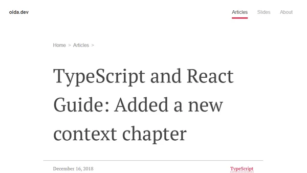 TypeScript and React Guide: Added a new context chapter