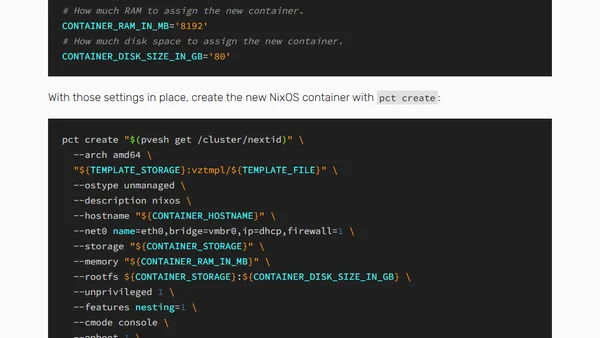 Running NixOS on Proxmox