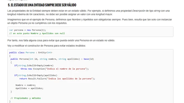 Qué es una Entidad de Domain Driver Design y cómo se implementa en c# y .net