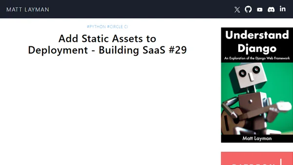 Add Static Assets to Deployment - Building SaaS #29