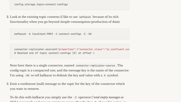 Manually delete a connector from Kafka Connect