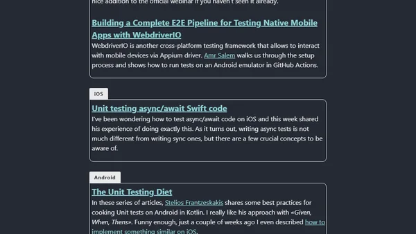 Mobile Automation Newsletter - #4