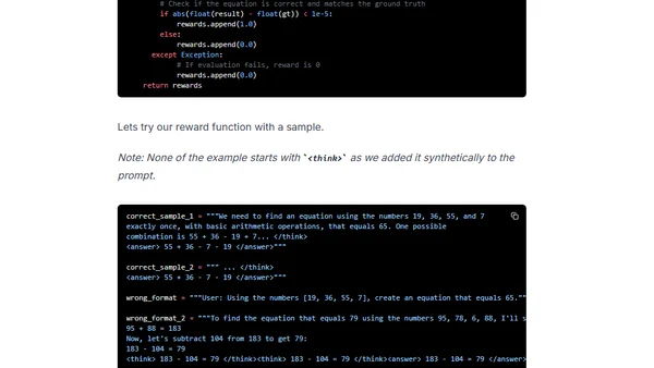 Mini-R1: Reproduce Deepseek R1 „aha moment“ a RL tutorial